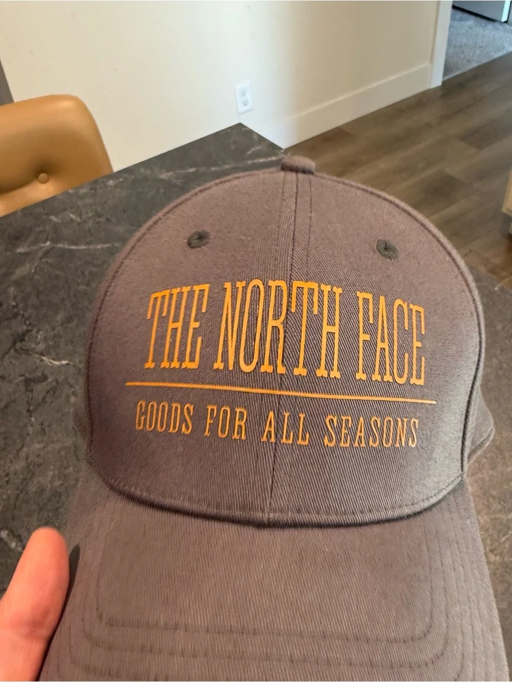 The North Face SnapBack hat gray orange men one size fits most Good All Seasons